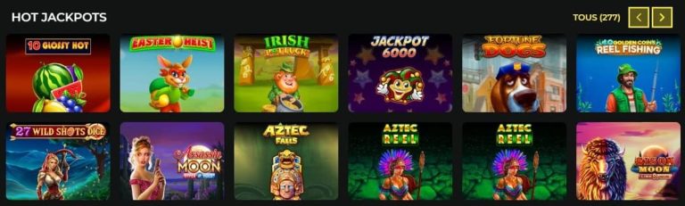 Oneclick Casino jackpots