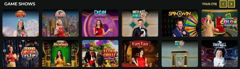 Oneclick Casino jeux live