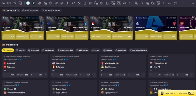 Oneclick Casino paris sportifs